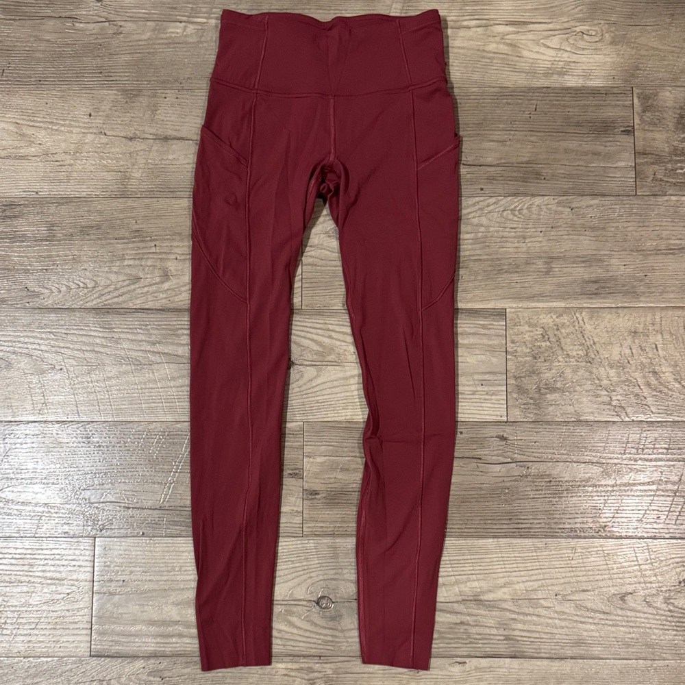 lululemon athletica High-Rise Wine Red Leggings